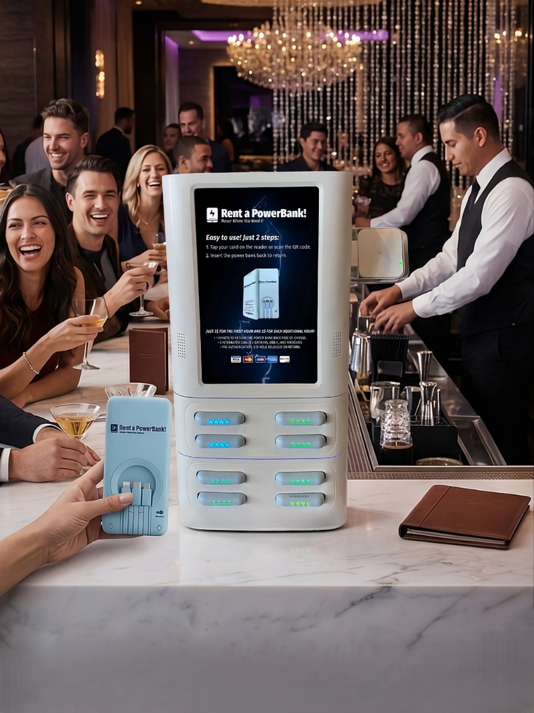 Free Charging Stations Las Vegas - Best advertising in Las Vegas Rent a PowerBank!